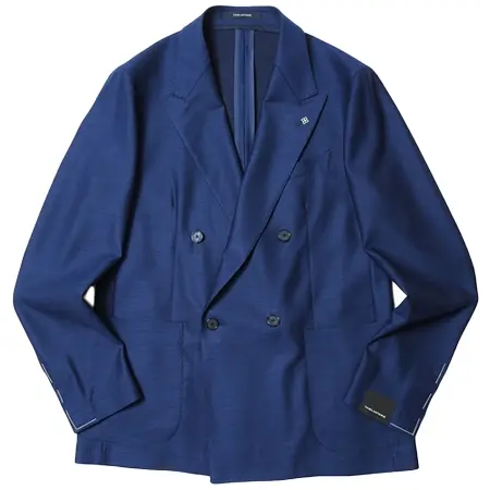 TAGLIATORE(タリアトーレ) ジャケット GLENグレン SUPER110’sウールメッシュジャージソリッド4Bダブルジャケット