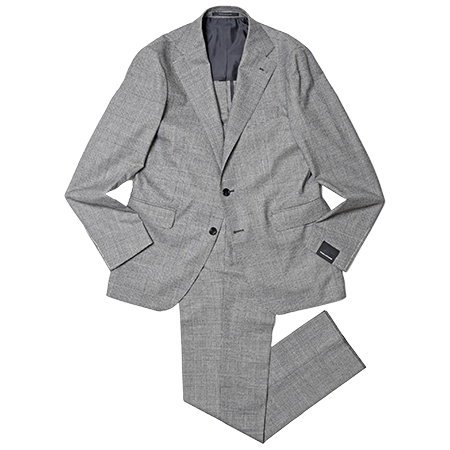 TAGLIATORE(タリアトーレ) スーツ VESVIOヴェスビオ ストレッチウールナイロングレンチェック2B1プリーツスーツ