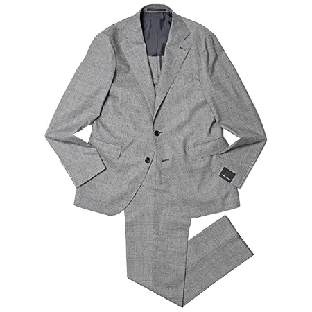 TAGLIATORE(タリアトーレ) スーツ VESVIOヴェスビオ ストレッチウールナイロングレンチェック2B1プリーツスーツ