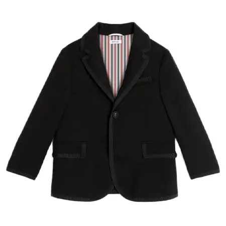 Thom Browne(トムブラウン) キッズ クラシック ピケ スーツ生地 タキシードジャケット