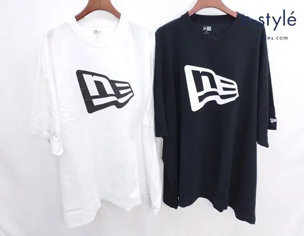 NEW ERA ニューエラ フラッグロゴ 半袖Tシャツ 8L ブラック ホワイト 計2点
