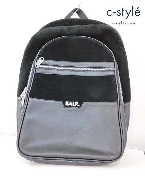 BALR. ボーラー TRAVEL LEATHER SUEDE BACKPACK バックパック ブラック カバン リュック