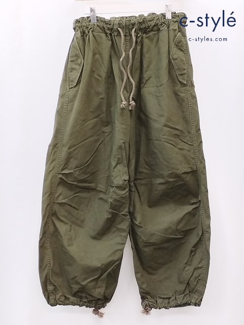 45R フォーティーファイブアール カーゴパンツ 2 カーキ コットン ウエストゴム レディース