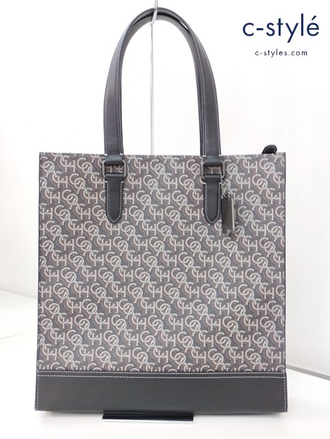 COACH コーチ トートバッグ ブラック系 GRHM TOTE COACH MONO CE749 シグネチャー 総柄