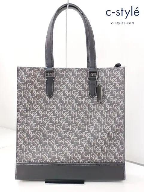 COACH コーチ トートバッグ ブラック系 GRHM TOTE COACH MONO CE749 シグネチャー 総柄