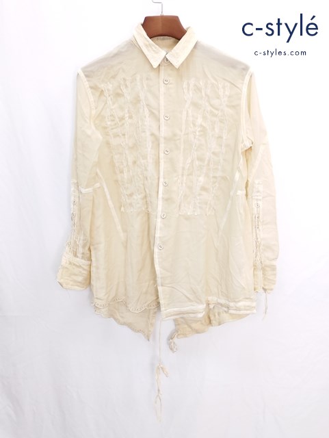 NUMBER (N)INE ナンバーナイン シルクコットンシャツ 1 ベージュ F09-NSL013