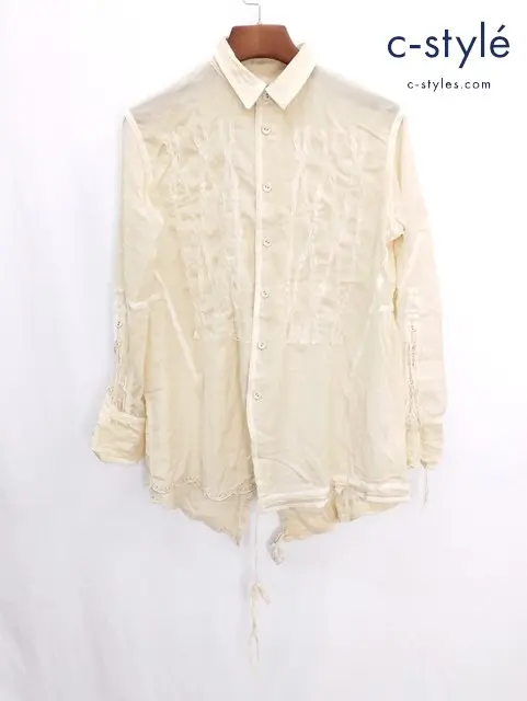 NUMBER (N)INE ナンバーナイン シルクコットンシャツ 1 ベージュ F09-NSL013