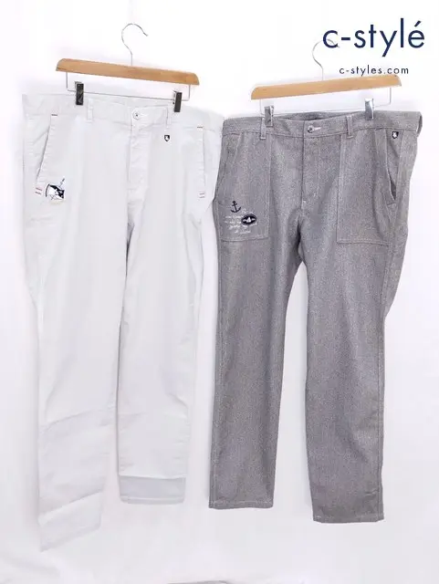 SINA COVA シナコバ パンツ 100 ブルー系 96 グレー ストレッチ 千鳥 無地