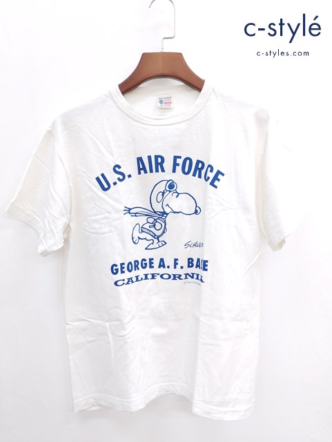 BUZZ RICKSON バズリクソンズ スヌーピー U.S. AIR FORCE 半袖 Tシャツ L アイボリー系 コットン100