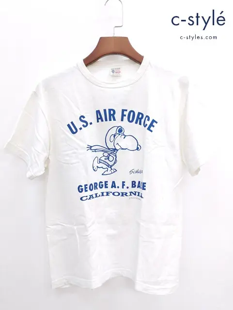 BUZZ RICKSON バズリクソンズ スヌーピー U.S. AIR FORCE 半袖 Tシャツ L アイボリー系 コットン100