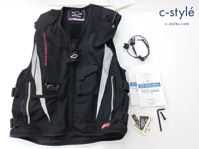 hit-air ヒットエアー ベスト M ブラック SHOCK BUFFERING SYSTEM バイクウェア