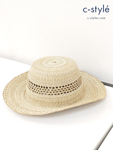 45R フォーティーファイブアール パナマ帽 ベージュ かご編みハット 帽子 7049112 レディース