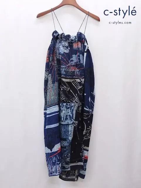 45R フォーティーファイブアール バンダナパッチワークのキャミドレス FREE インディゴ 綿 レディース