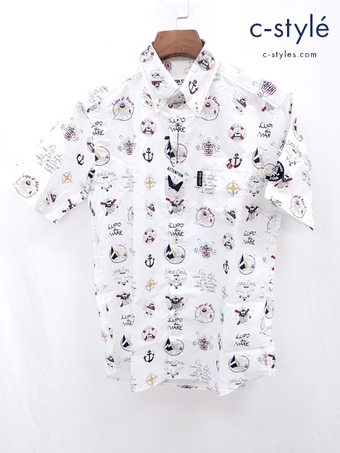 SINA COVA シナコバ 半袖シャツ M ホワイト 19190150 綿100% ボタン