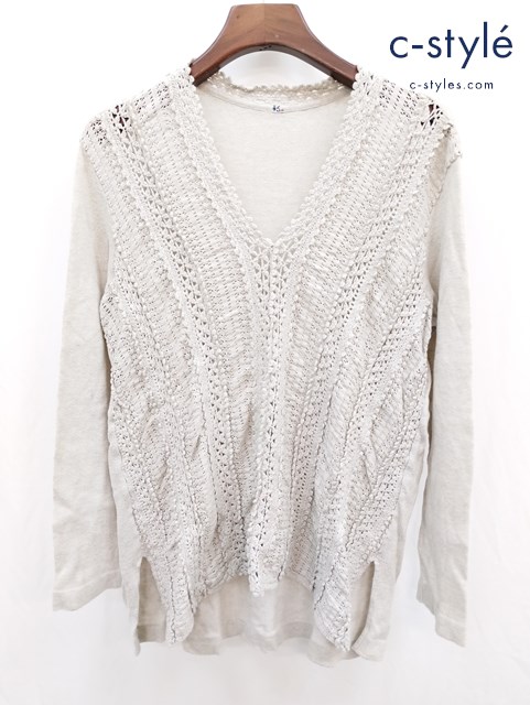 45R フォーティーファイブアール 長袖シャツ 4 アイボリー コットン100% レディース