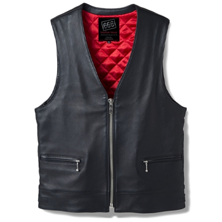 666 LEATHER WEAR(トリプルシックスレザーウェア) LVM-2 レザージップベスト