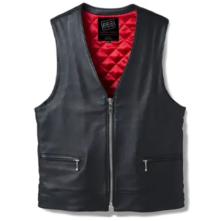 666 LEATHER WEAR(トリプルシックスレザーウェア) LVM-2 レザージップベスト