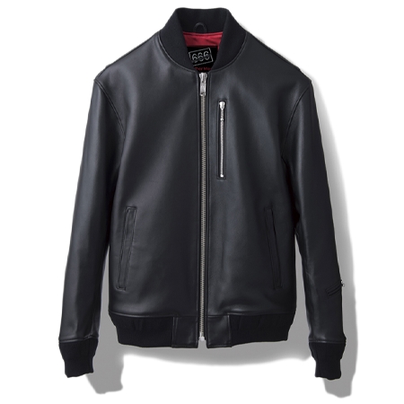 666 LEATHER WEAR(トリプルシックスレザーウェア) LJM-26TF レザーフライト リブブルゾン