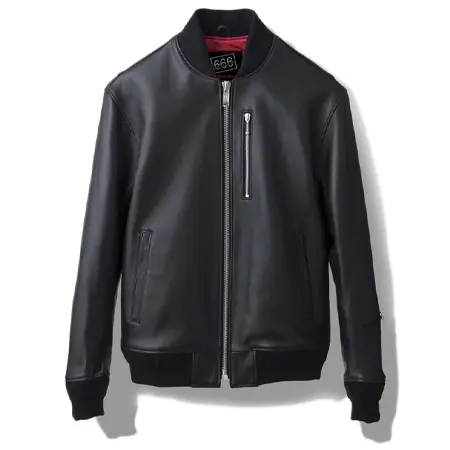 666 LEATHER WEAR(トリプルシックスレザーウェア) LJM-26TF レザーフライト リブブルゾン