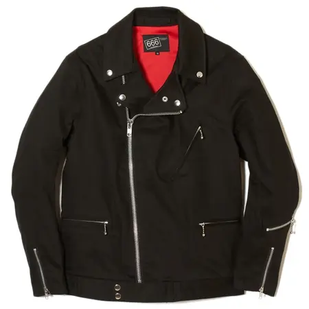 666 ORIGINAL CLOTHING(トリプルシックスオリジナルクロージング) コットン バイカー フロントフラップ ライダースジャケット