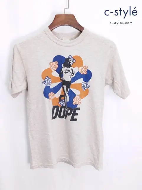 FREEWHEELERS POWER WEAR パワーウェア DOPE IS AS DOPE DOES. Tシャツ S グレー 半袖