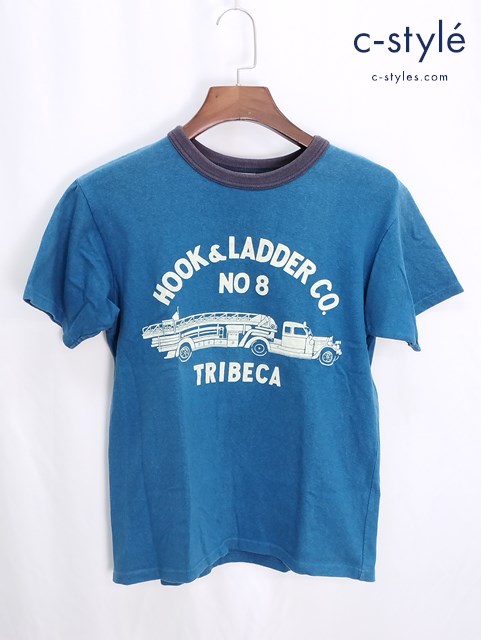 FREEWHEELERS POWER WEAR パワーウェア MANHATTAN Tシャツ S ブルー系 半袖