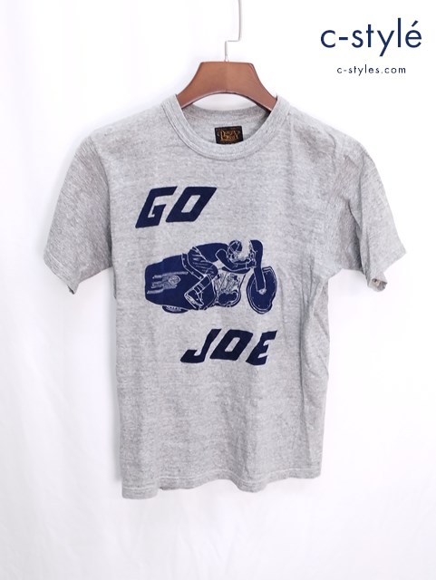 FREEWHEELERS POWER WEAR パワーウェア GO JOE Tシャツ S グレー 半袖 バイク