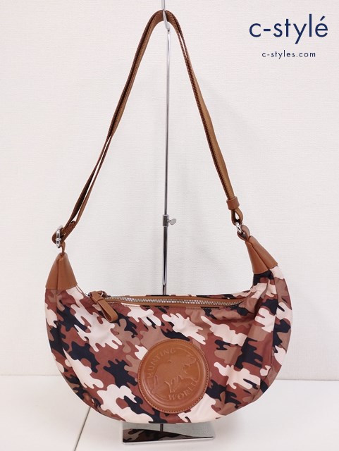 HUNTING WORLD ハンティングワールド ショルダーバッグ ボディバッグ マルチカラー カモフラージュ 迷彩柄