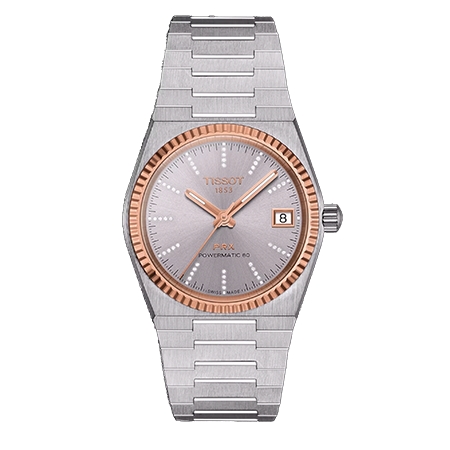 TISSOT(ティソ) ピーアールエックス 35mm パワーマティック 80 スティール＆18Kゴールドベゼル