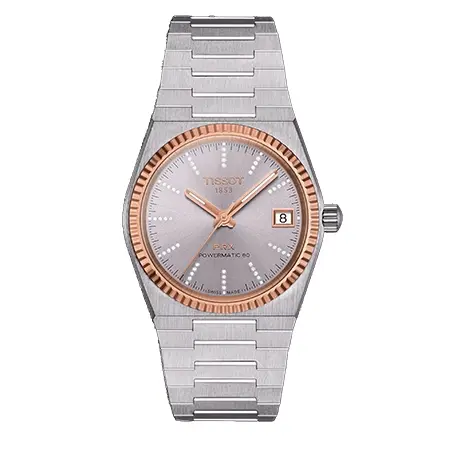 TISSOT(ティソ) ピーアールエックス 35mm パワーマティック 80 スティール＆18Kゴールドベゼル