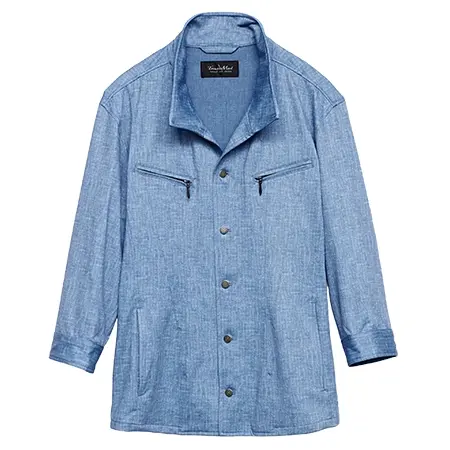 TORNADO MART(トルネードマート) シャツ トゥーダンソフトムラプリントシャツブル(マスキュリン)