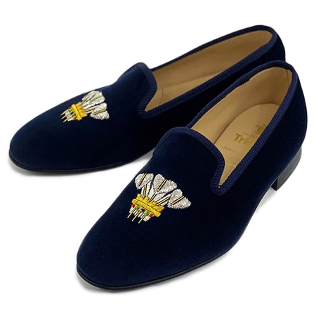 Tricker’s(トリッカーズ) チャーチル CHURCHILL / NAVY VELVET FEATHER (HALF RUBBER SOLE)
