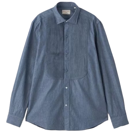 UNITED ARROWS(ユナイテッドアローズ) シャツ ダンガリー プリーテッド ブザム セミワイド シャツ