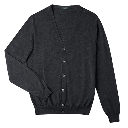 ZANONE(ザノーネ) カーディガン フレックスウール・スリムフィット・カーディガン – 無煙炭