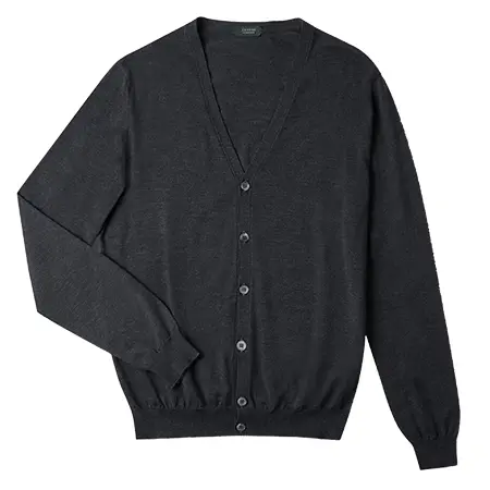 ZANONE(ザノーネ) カーディガン フレックスウール・スリムフィット・カーディガン – 無煙炭