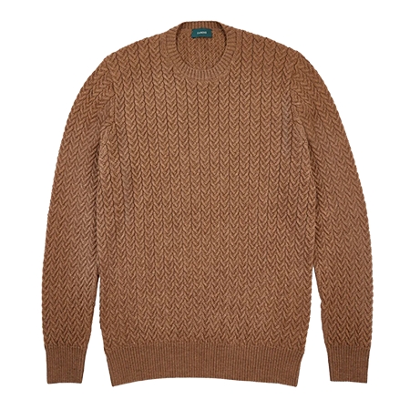 ZANONE(ザノーネ) ニット メリノウール・スリムフィットクルーネック – ウォールナット