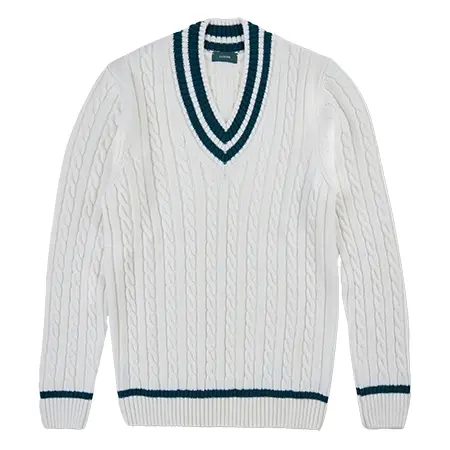 ZANONE(ザノーネ) ニット ジーロングウールのVネックニット – ホワイトグリーン