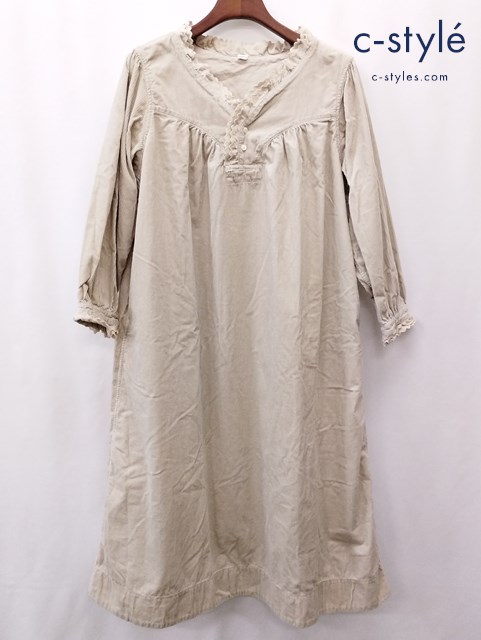 45R フォーティファイブアール コーデュロイ ワンピース ベージュ系 綿100％