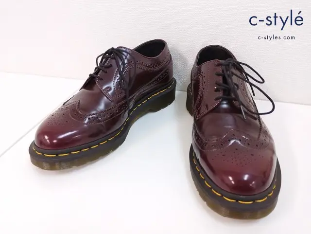 Dr.Martens ドクターマーチン ブローグ レザーシューズ UK5 ワインレッド VEGAN 3989 AW006 KV 05 U