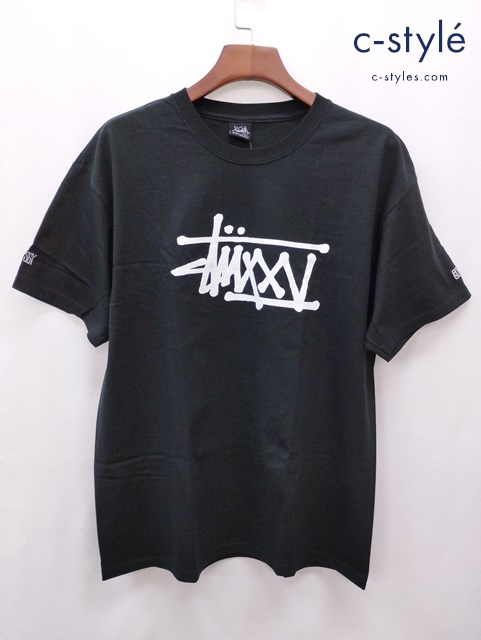 STUSSY ステューシー Tシャツ L ブラック ロゴ