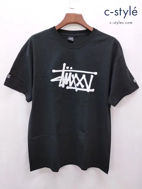 STUSSY ステューシー Tシャツ L ブラック ロゴ