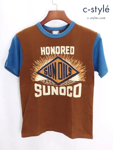 BOOTLEGGERS ブートレガーズ HONORED SUNOILS SUNOCO Tシャツ 茶系 半袖 / FREEWHEELERS フリーホイーラーズ