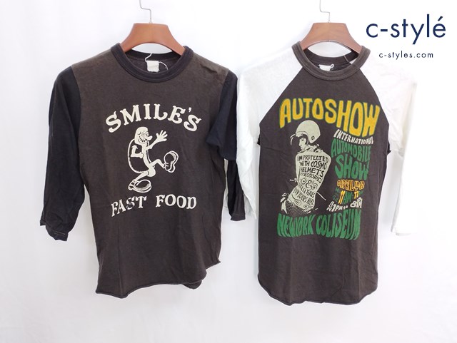 POWER WEAR パワーウェア FREEWHEELERS フリーホイーラーズ Tシャツ AUTO SHOW SMILE’S 茶系