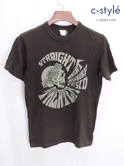 POWER WEAR パワーウェア HAIGHT STRAIGHT THEATER Tシャツ 茶系 半袖 / FREEWHEELERS フリーホイーラーズ