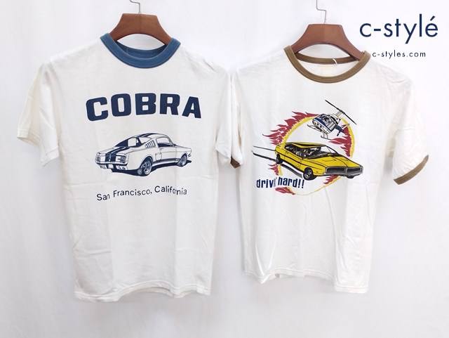 FREEWHEELERS フリーホイーラーズ Tシャツ COBRA drivin’ hard!! ホワイト 半袖