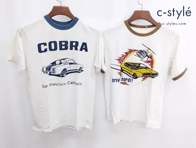 FREEWHEELERS フリーホイーラーズ Tシャツ COBRA drivin’ hard!! ホワイト 半袖