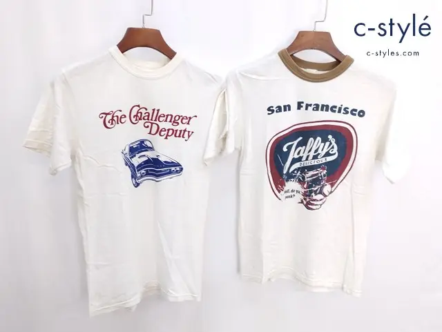 FREEWHEELERS フリーホイーラーズ Tシャツ The Chaiienger HARRY IN JAFFY’S HOT DOG ホワイト 半袖