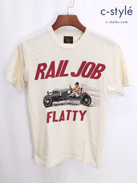 POWER WEAR パワーウェア RAIL JOB FLATTY Tシャツ 36 クリーム系 / FREEWHEELERS フリーホイーラーズ