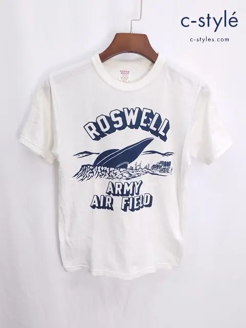 POWER WEAR パワーウェア ROSWELL Tシャツ S ホワイト 半袖 FREEWHEELERS フリーホイーラーズ
