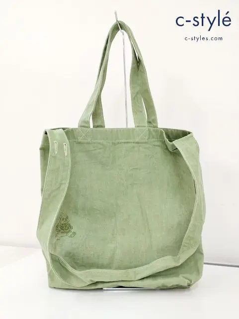 45R フォーティーファイブアール 2WAYショルダートートバッグ シャンブレーの45星バッグ グリーン系
